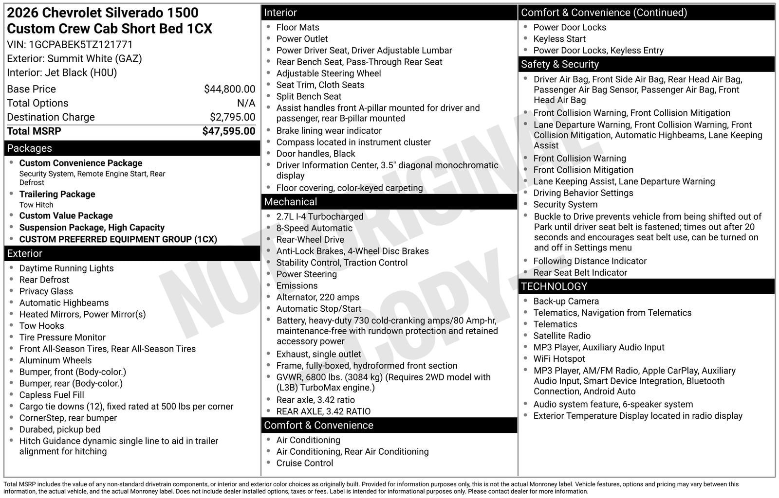 Certified 2026 Chevrolet Silverado 1500 Custom RWD image 34