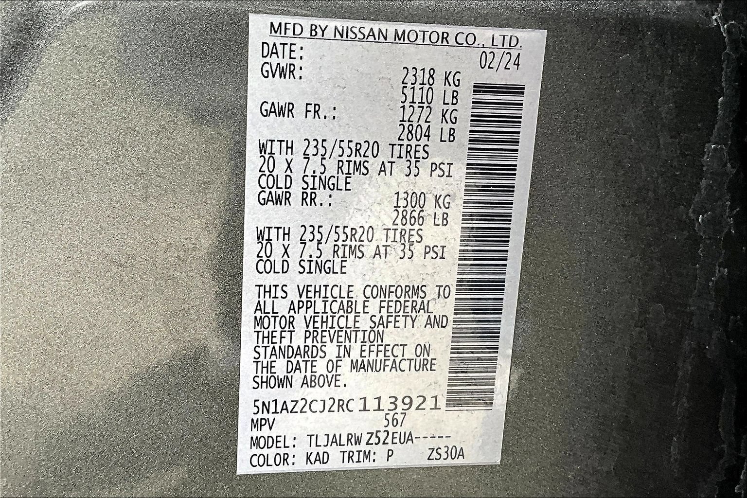 Used 2024 Nissan Murano SL w/ Cargo Package FWD image 19