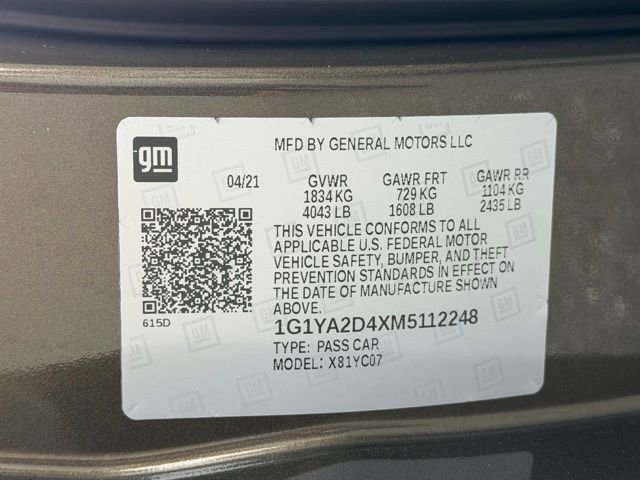 Certified 2021 Chevrolet Corvette Stingray Coupe w/ Z51 Performance Package RWD image 23