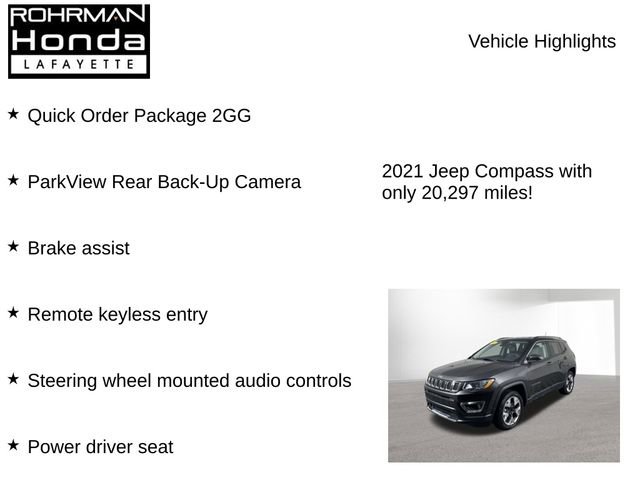 Used 2021 Jeep Compass Limited image 7