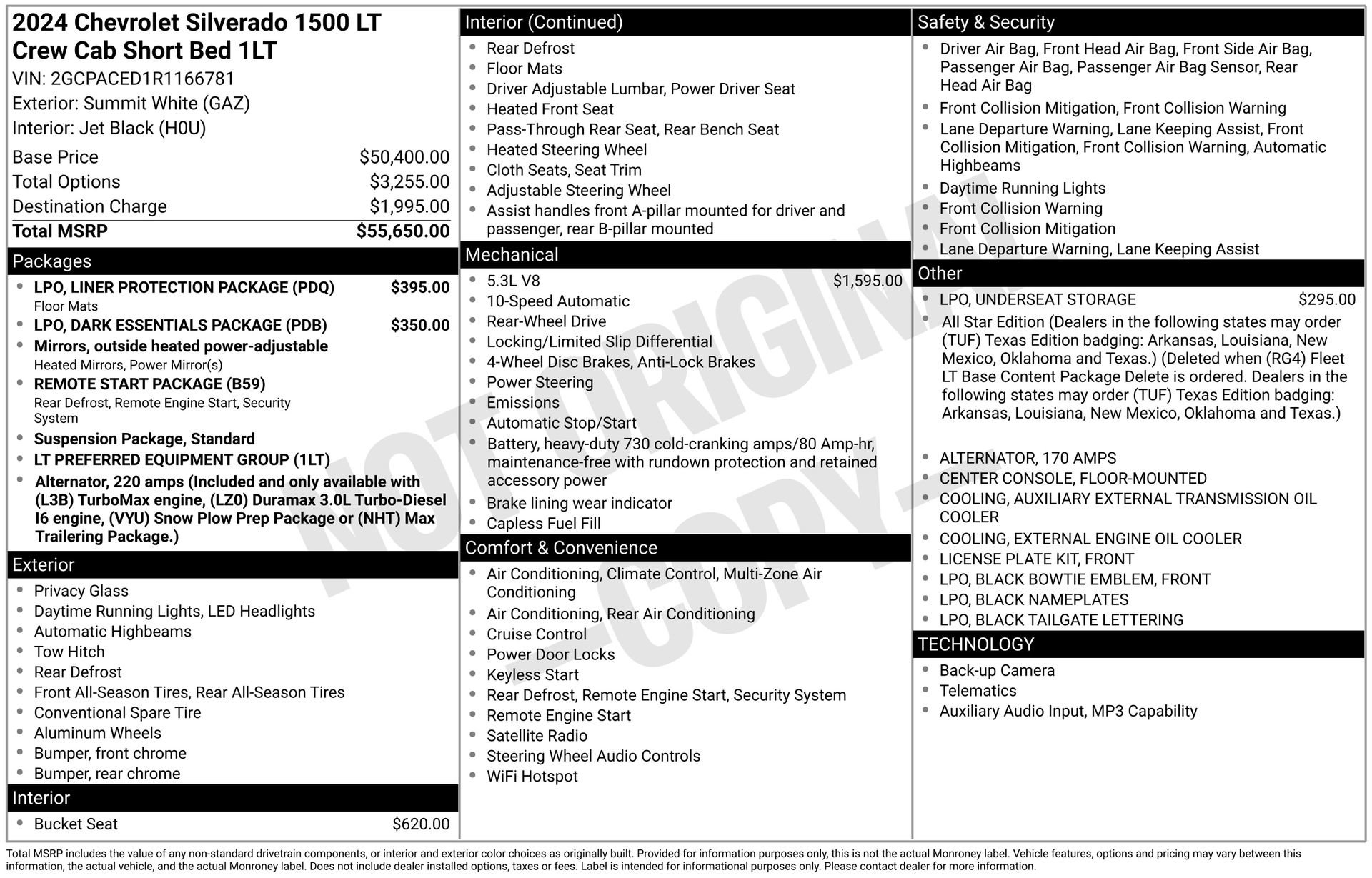 Used 2024 Chevrolet Silverado 1500 LT w/ LPO, Liner Protection Package image 7