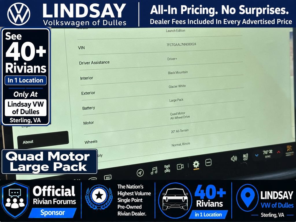 Used 2022 Rivian R1T Launch Edition AWD/4WD image 25