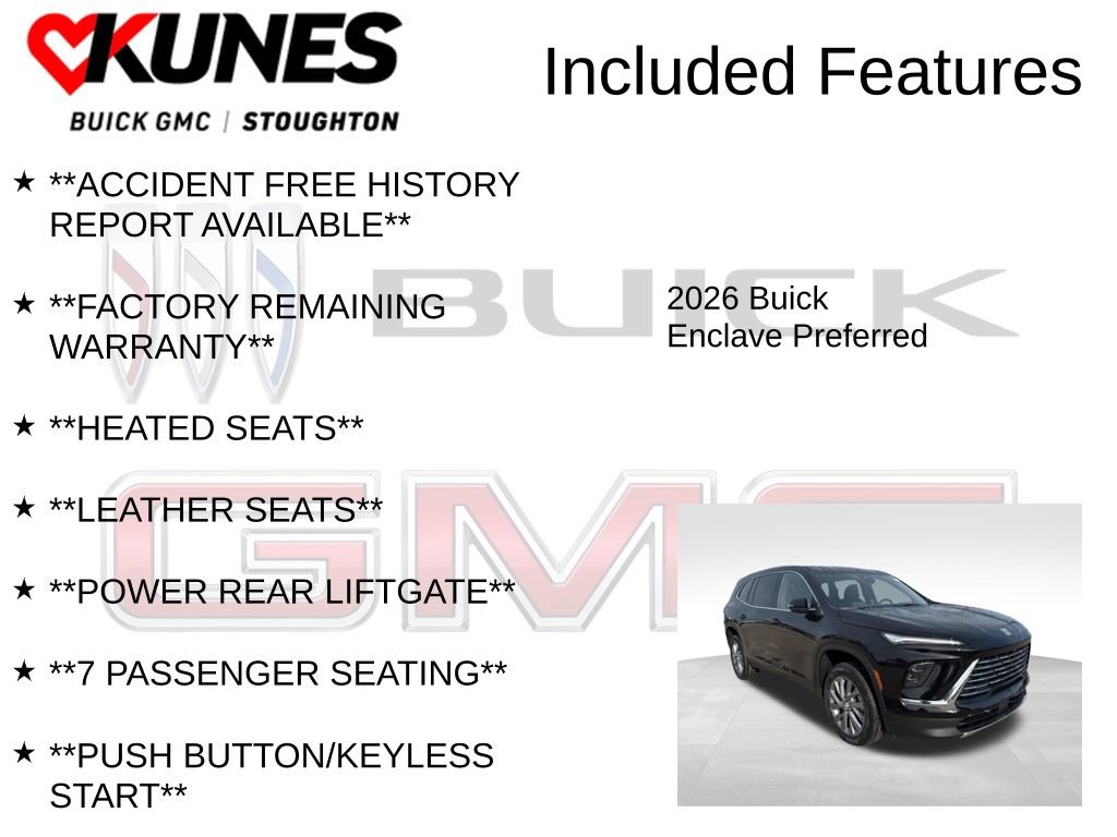 New 2026 Buick Enclave Preferred w/ Power Package image 3