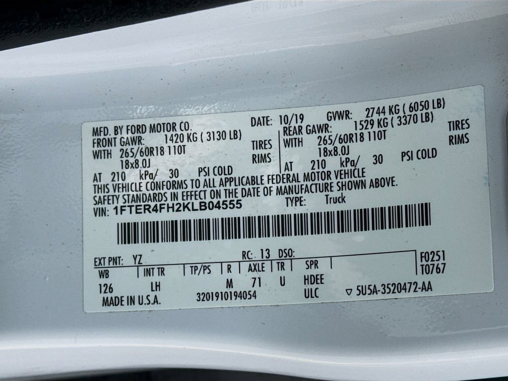 Used 2019 Ford Ranger XLT w/ Black Appearance Package image 37