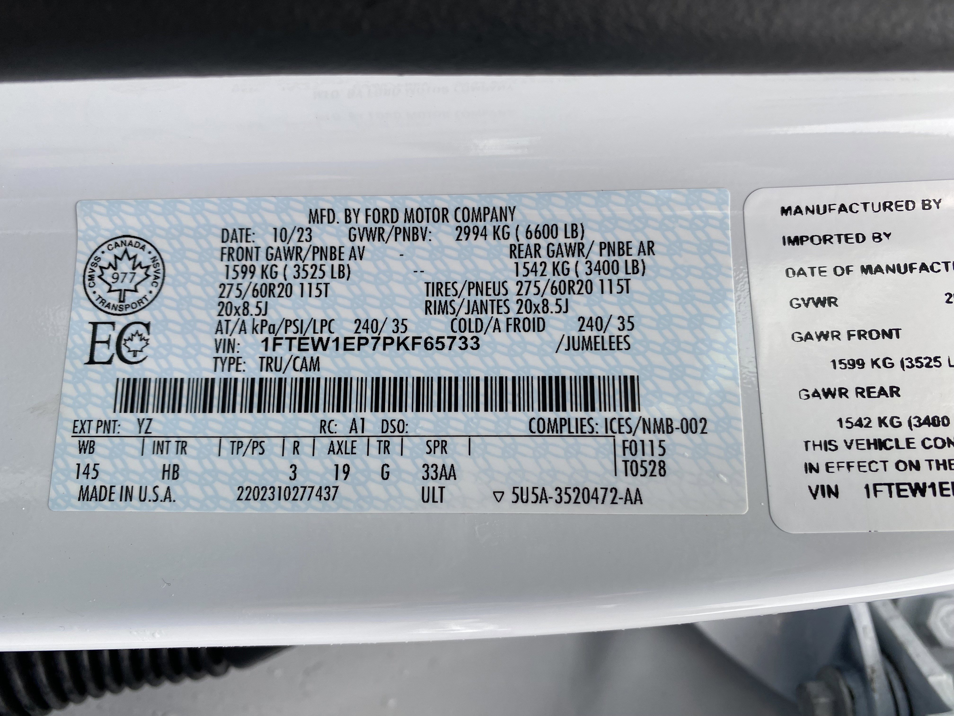 Used 2023 Ford F150 Lariat w/ Equipment Group 502A High image 38