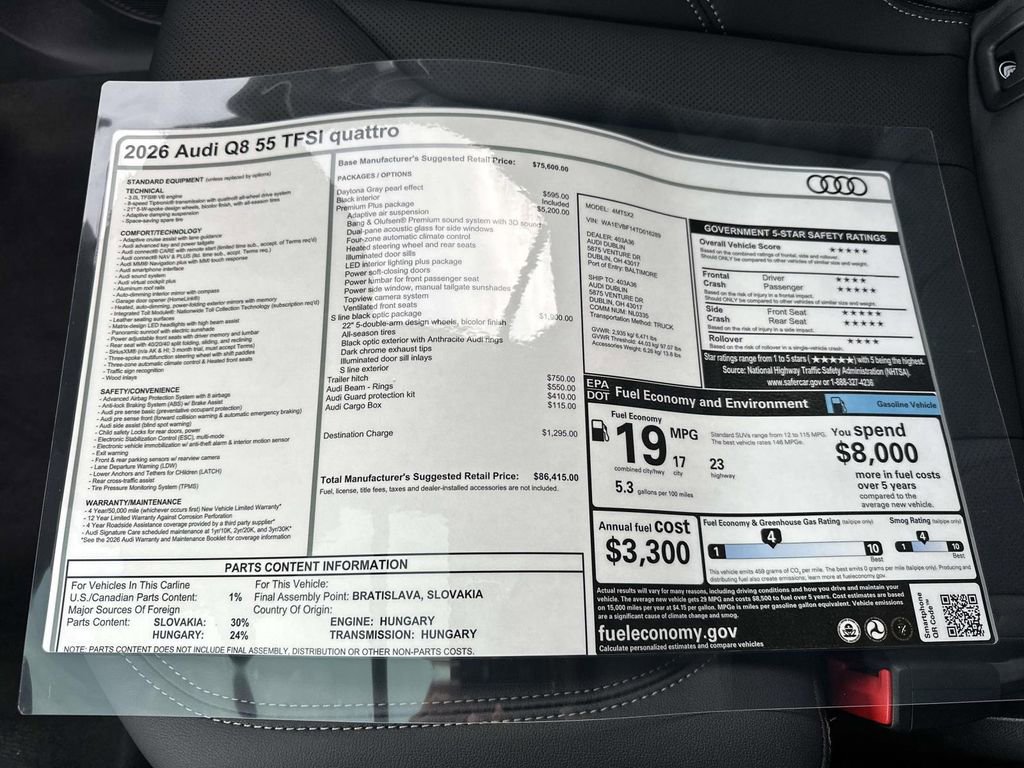 New 2026 Audi Q8 Premium Plus image 34