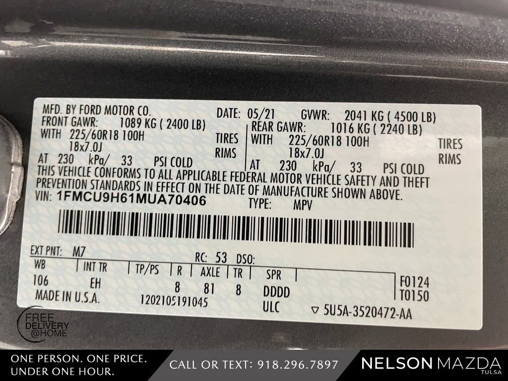 Used 2021 Ford Escape SEL image 54