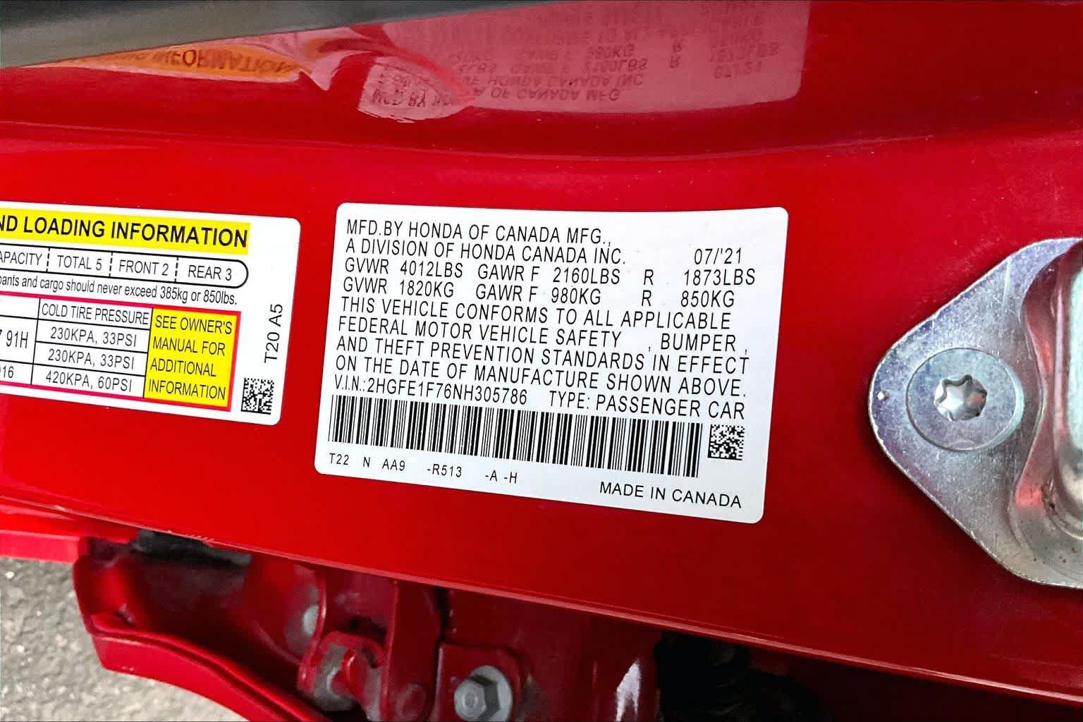 Used 2022 Honda Civic EX image 19