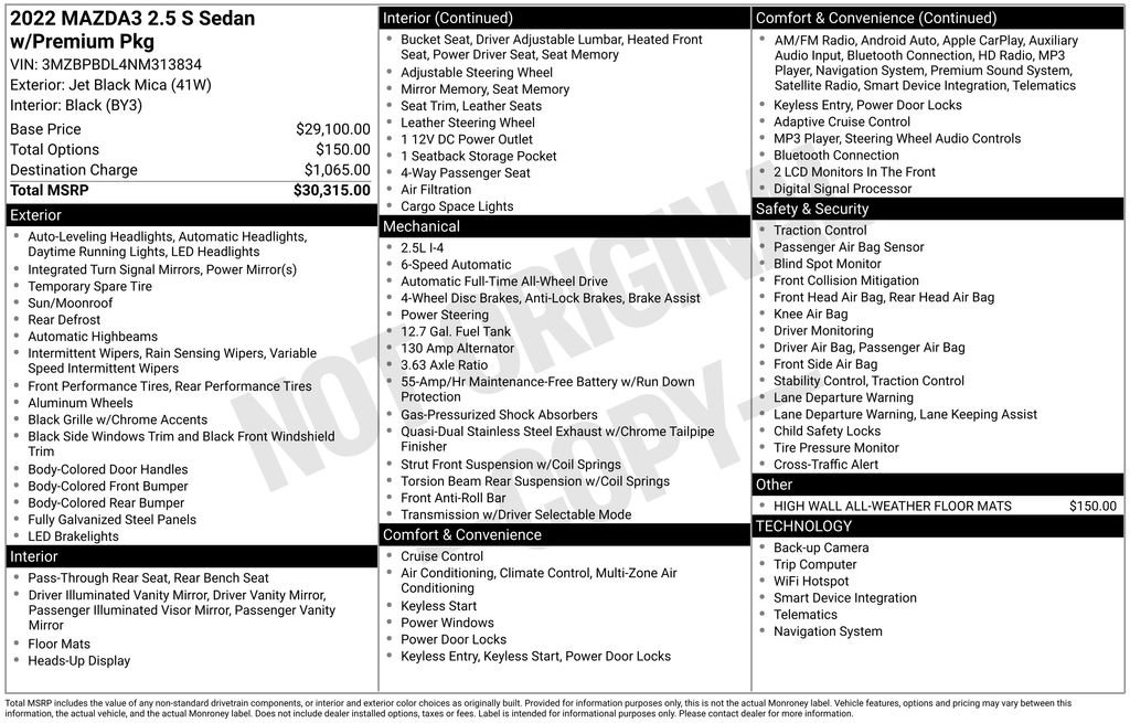 Used 2022 MAZDA MAZDA3 s image 19
