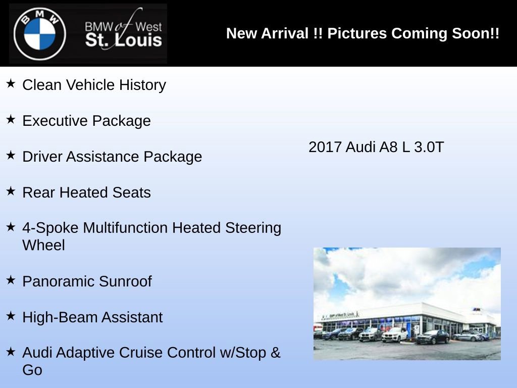 Used 2017 Audi A8 L 3.0T w/ Executive Package AWD/4WD image 3