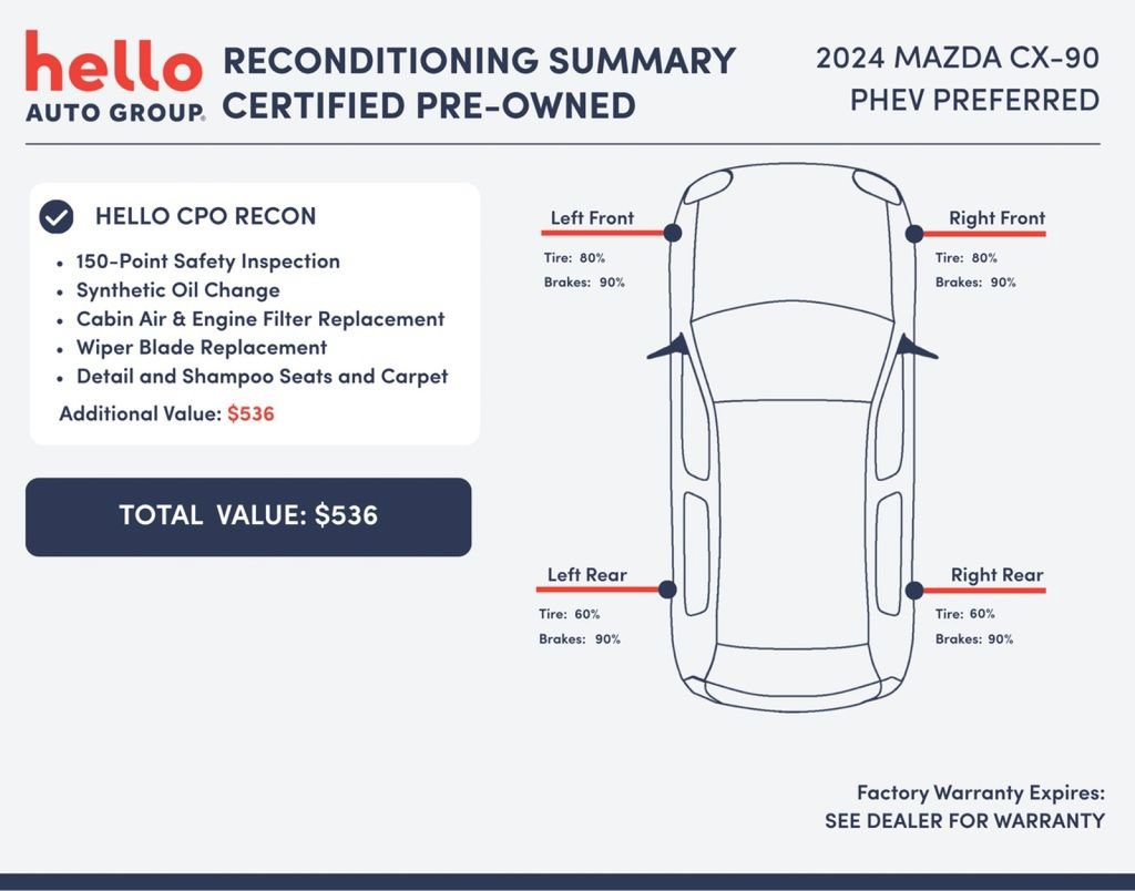 Certified 2024 MAZDA CX-90 Plug-In Hybrid w/ Preferred AWD/4WD image 6