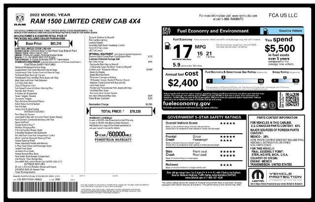 Used 2022 RAM 1500 Limited AWD/4WD image 3