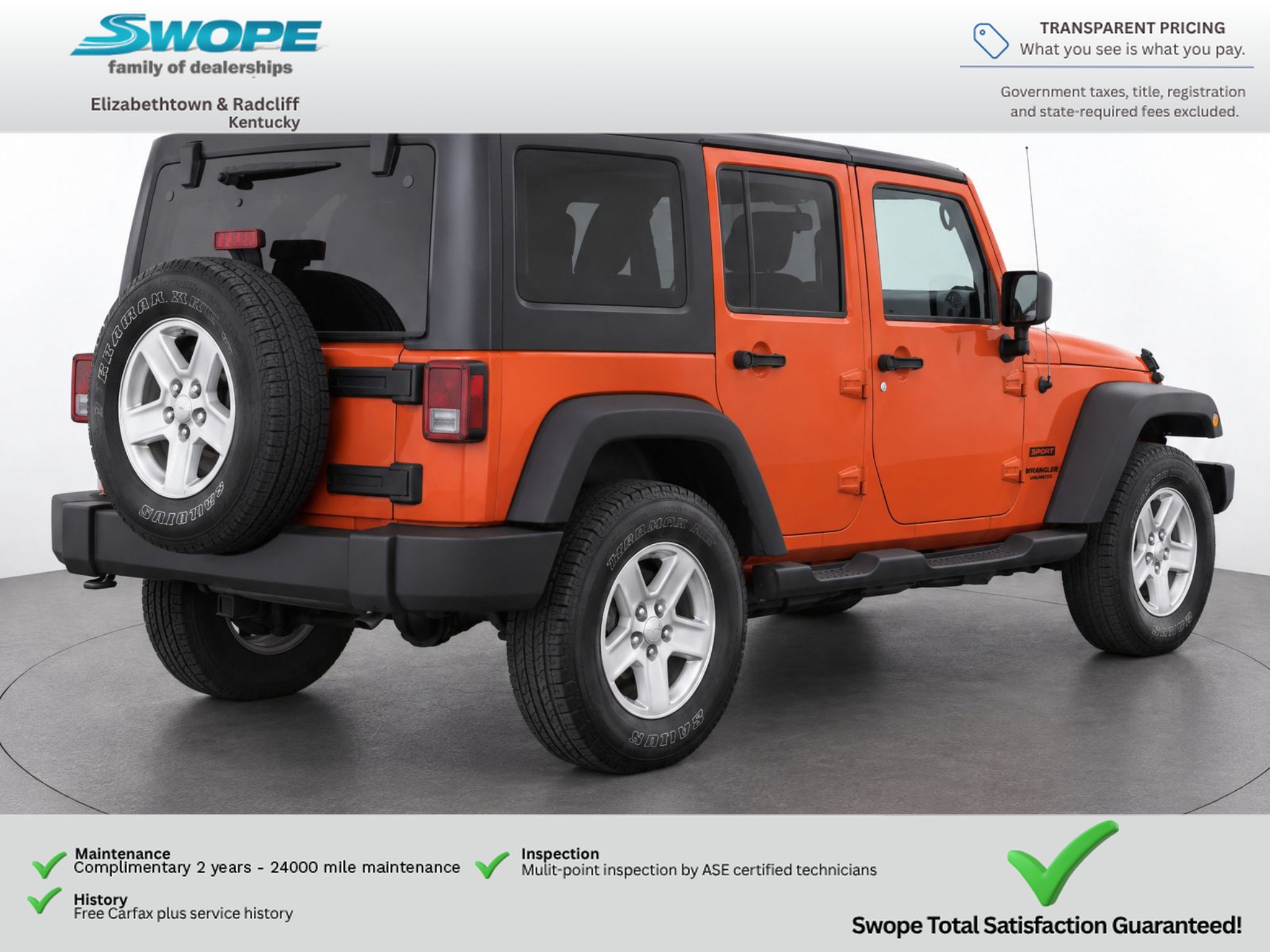 Used 2015 Jeep Wrangler Unlimited Sport w/ Quick Order Package 24S AWD/4WD image 5