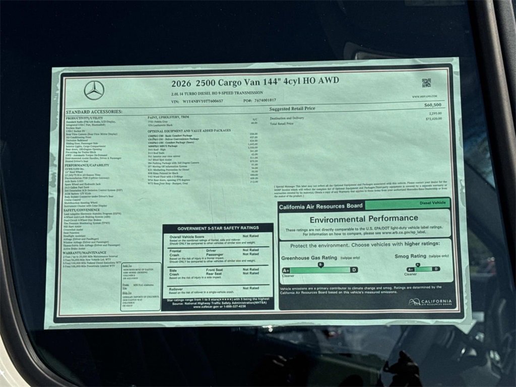 New 2026 Mercedes-Benz Sprinter 144 Cargo image 9