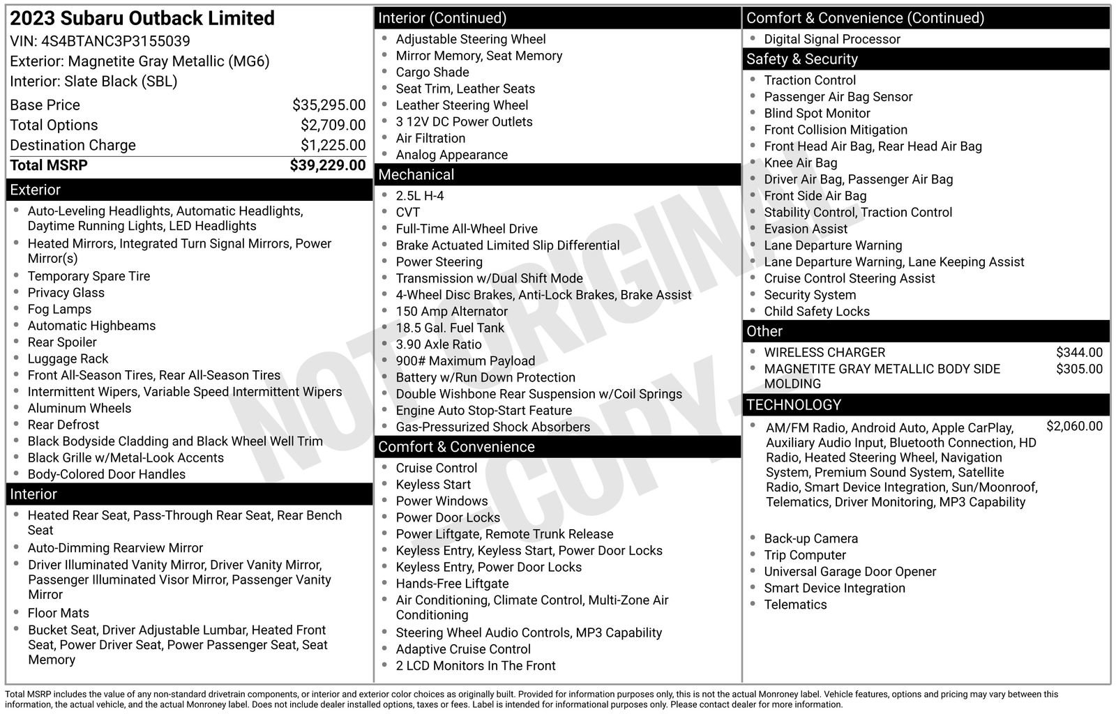 Used 2023 Subaru Outback Limited image 18
