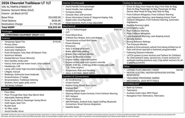 New 2026 Chevrolet TrailBlazer LT image 15