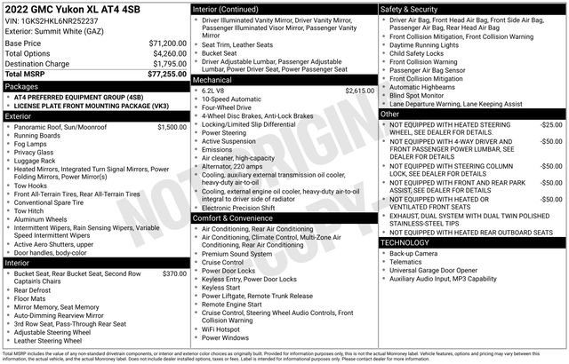 Used 2022 GMC Yukon XL AT4 image 37