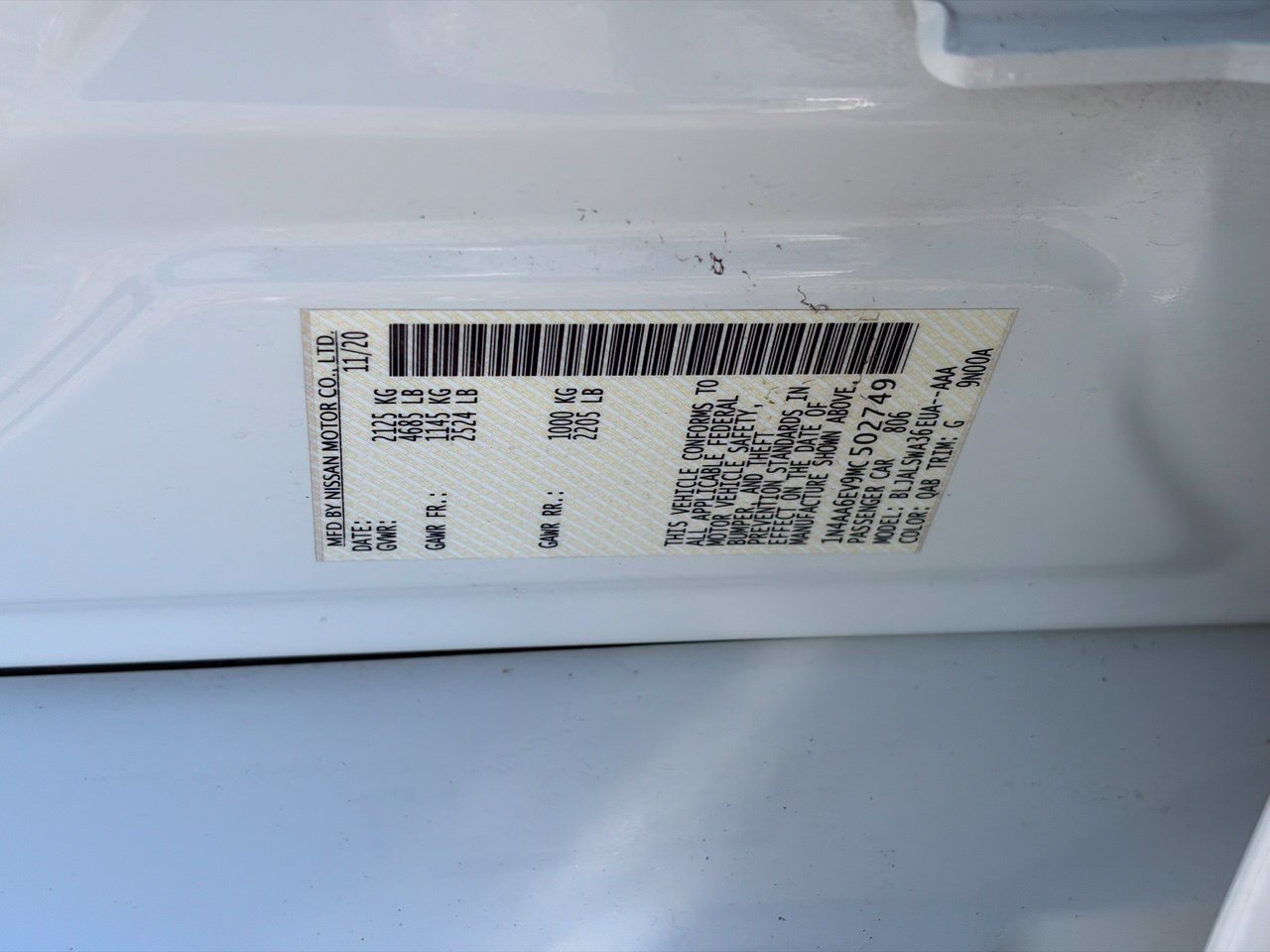 Certified 2021 Nissan Maxima SR w/ Sport Mat Group FWD image 34