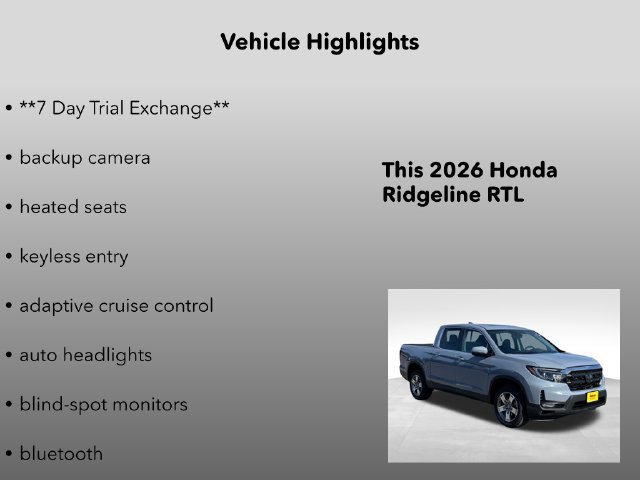 New 2026 Honda Ridgeline RTL image 5