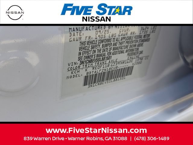 Used 2025 Nissan Versa SV w/ Trunk Package FWD image 6