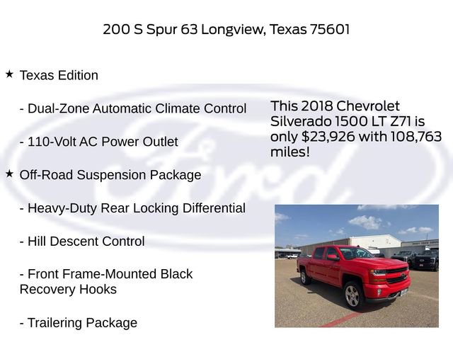 Used 2018 Chevrolet Silverado 1500 LT w/ Texas Edition image 30