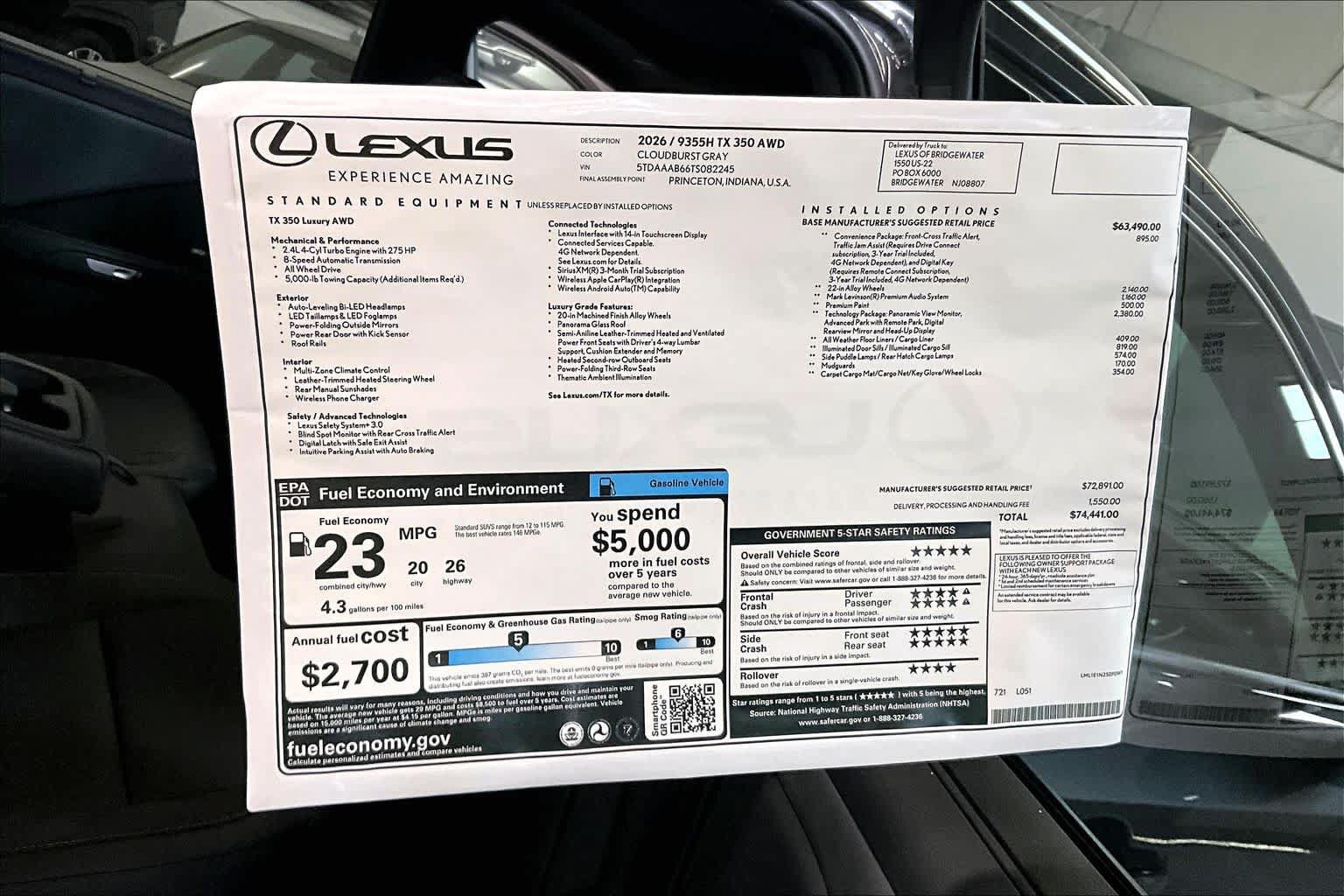 New 2026 Lexus TX 350 AWD image 13