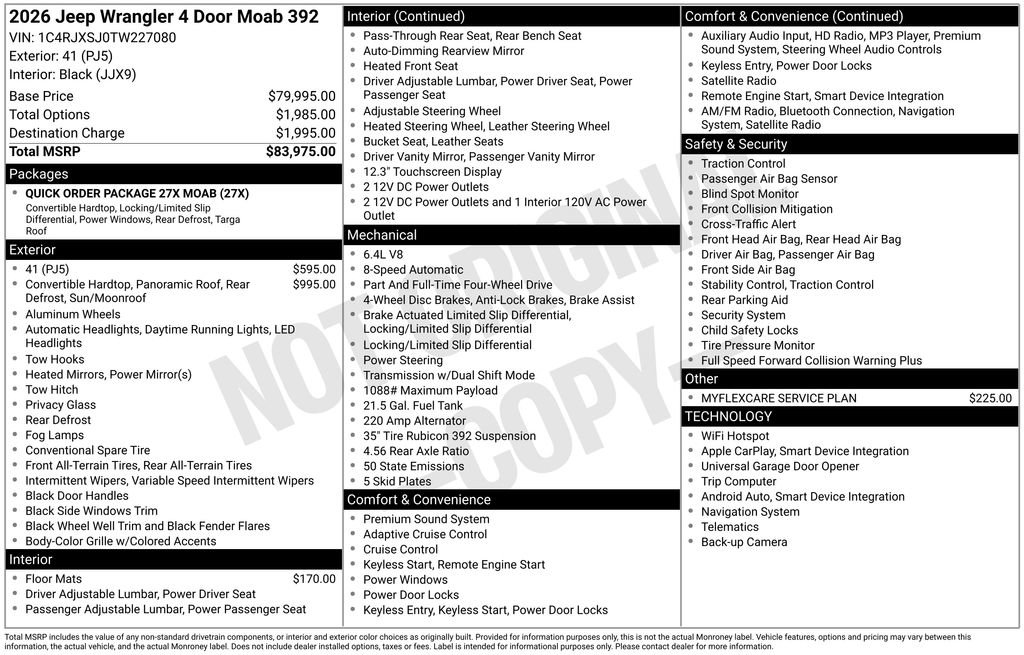 New 2026 Jeep Wrangler Unlimited Rubicon 392 image 9