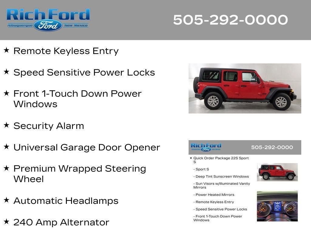 Used 2023 Jeep Wrangler Unlimited Sport AWD/4WD image 72