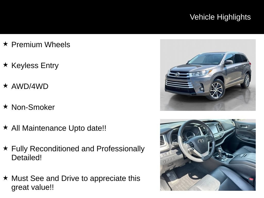Used 2019 Toyota Highlander XLE w/ Carpet Mat Package (TMS) AWD/4WD image 11