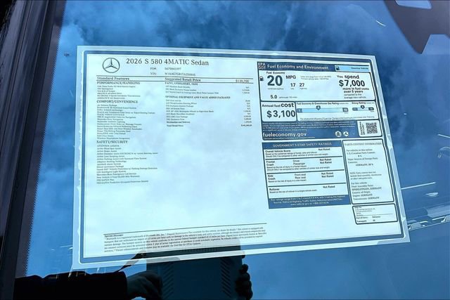 New 2026 Mercedes-Benz S 580 4MATIC Sedan image 17