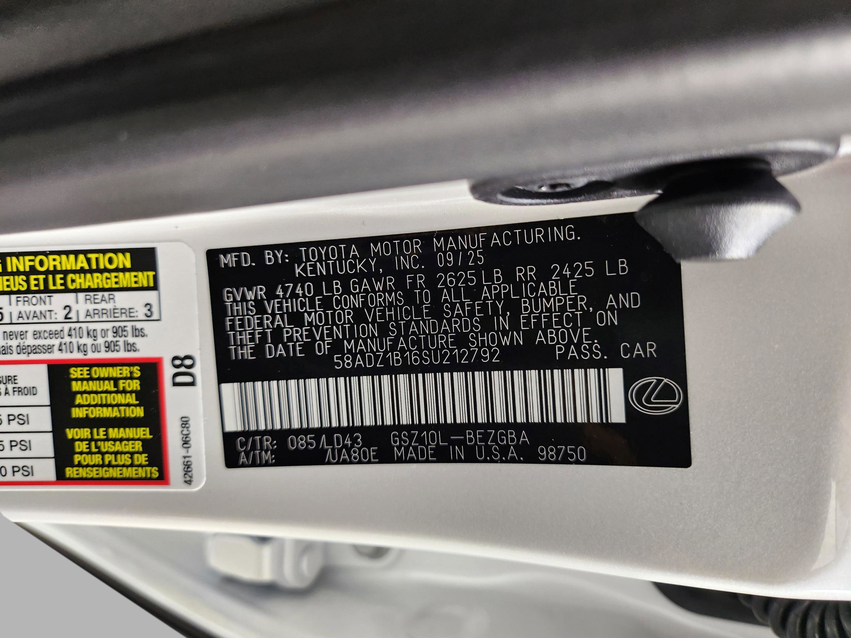 New 2025 Lexus ES 350 w/ Premium Package image 37