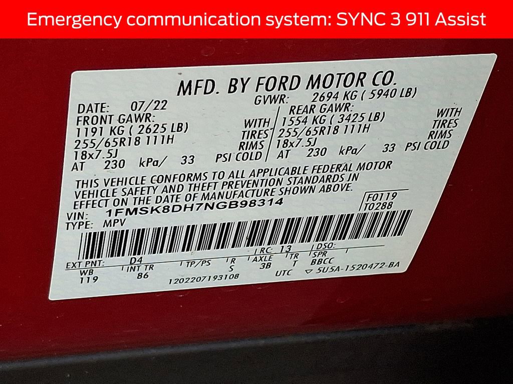 Used 2022 Ford Explorer XLT w/ Class IV Trailer Tow Package image 27