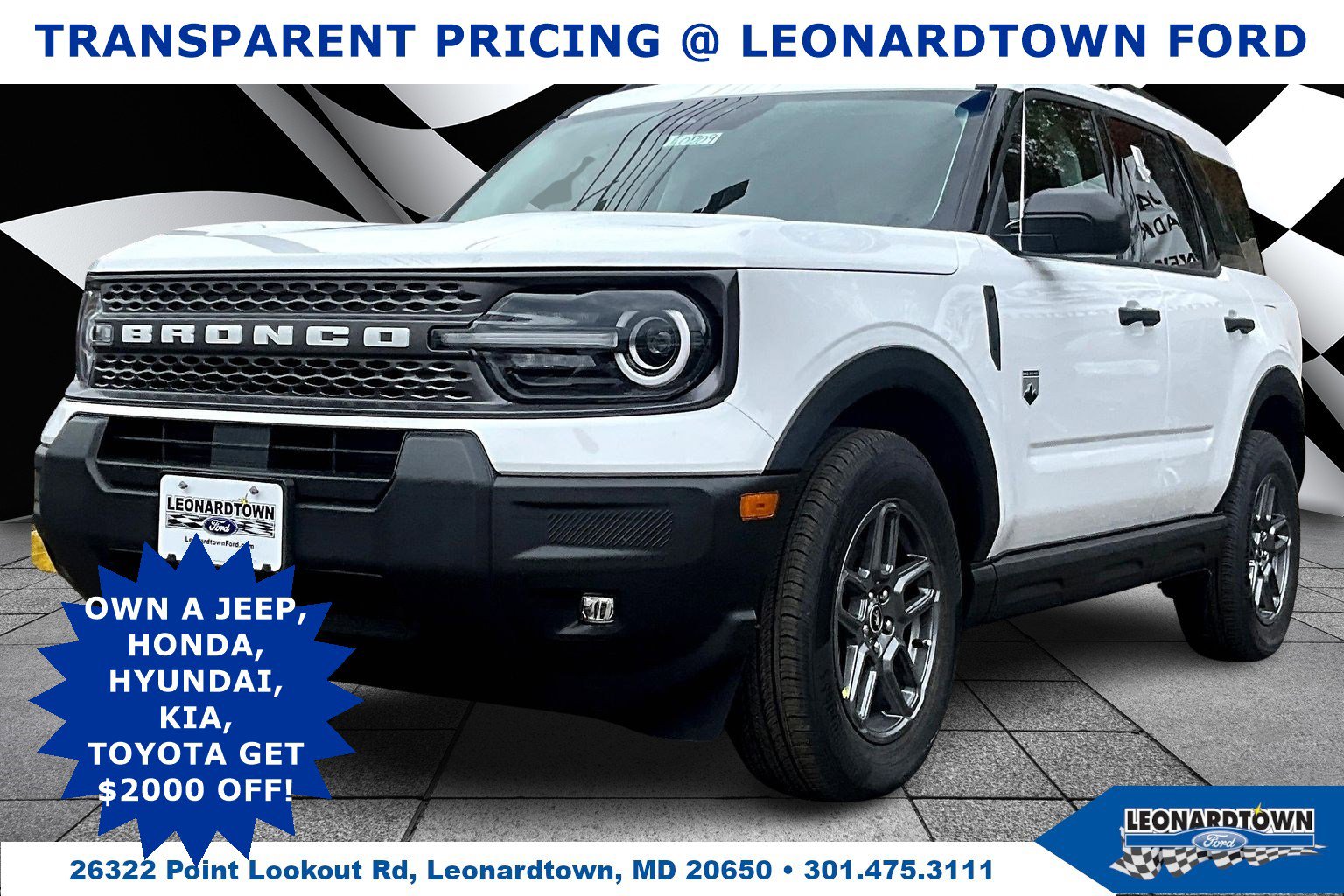 New 2025 Ford Bronco Sport Big Bend w/ Convenience Package