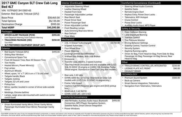 Used 2017 GMC Canyon SLT w/ Driver Alert Package image 21