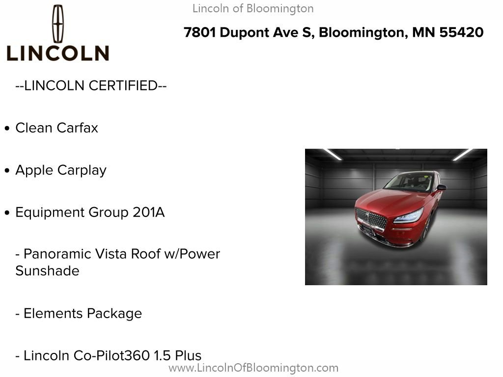 Certified 2022 Lincoln Corsair Reserve w/ Elements Package AWD/4WD image 6