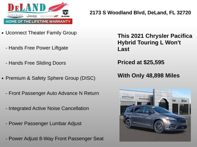 Used 2021 Chrysler Pacifica Touring-L w/ Uconnect Theater Family Group image 24