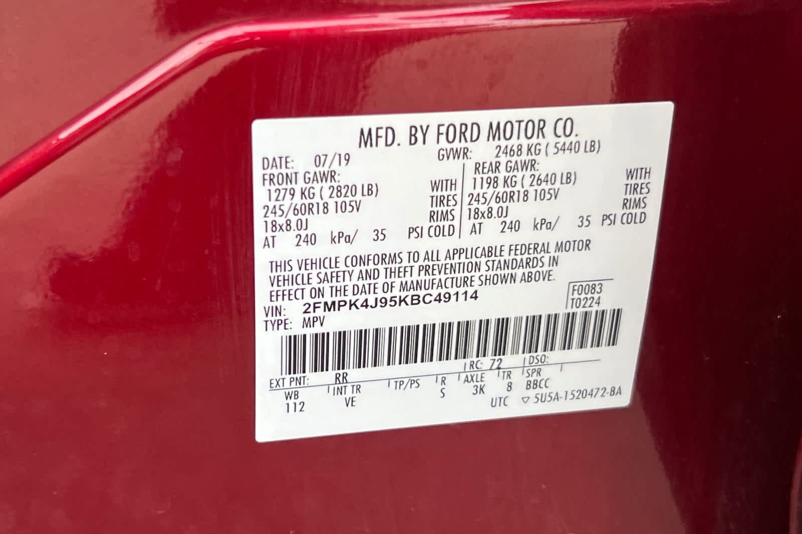 Used 2019 Ford Edge SEL w/ Equipment Group 201A AWD/4WD image 35