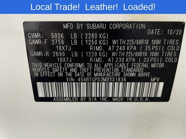 Used 2021 Subaru Outback Touring XT AWD/4WD image 27
