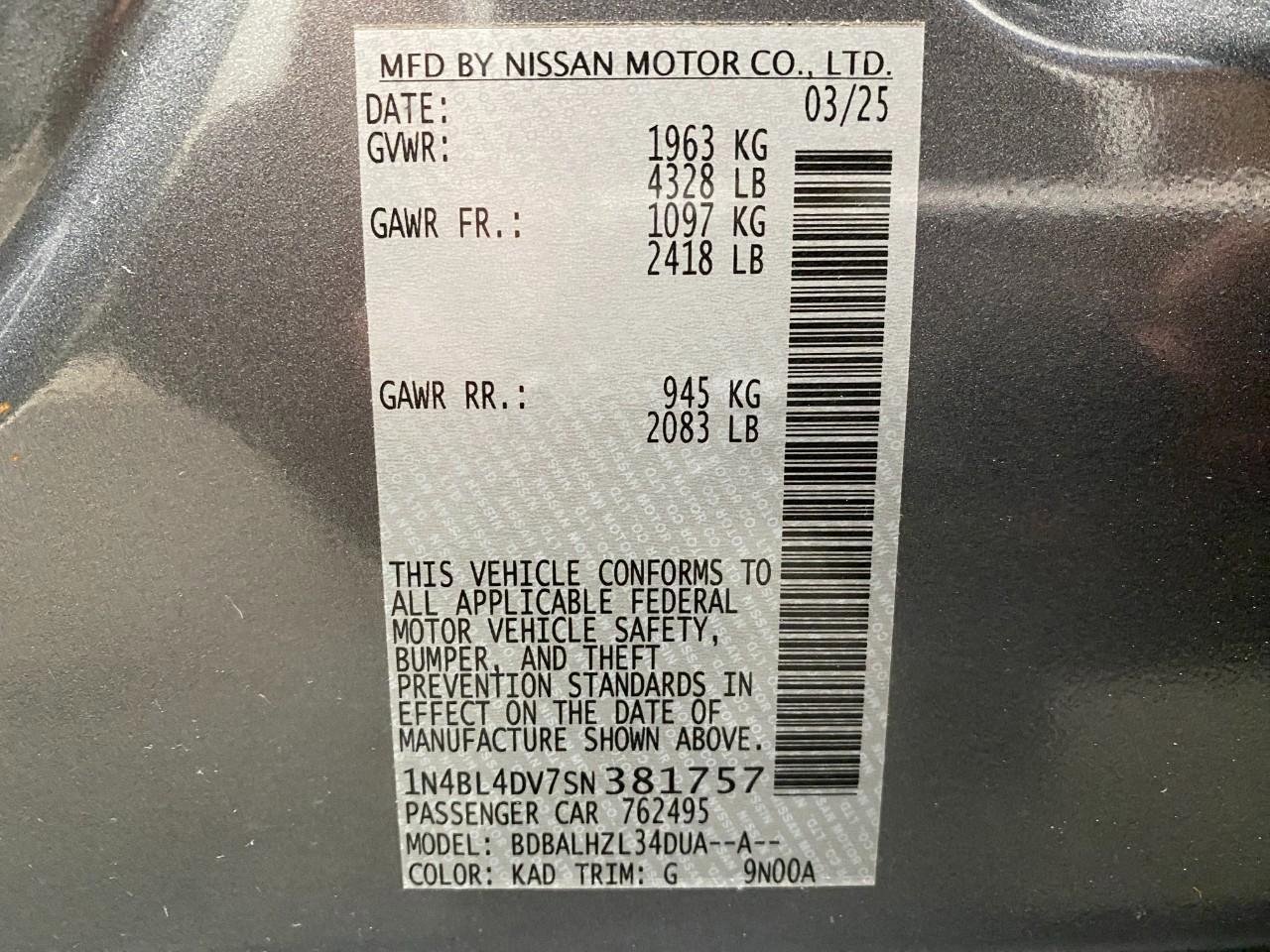 Certified 2025 Nissan Altima 2.5 SV FWD image 29