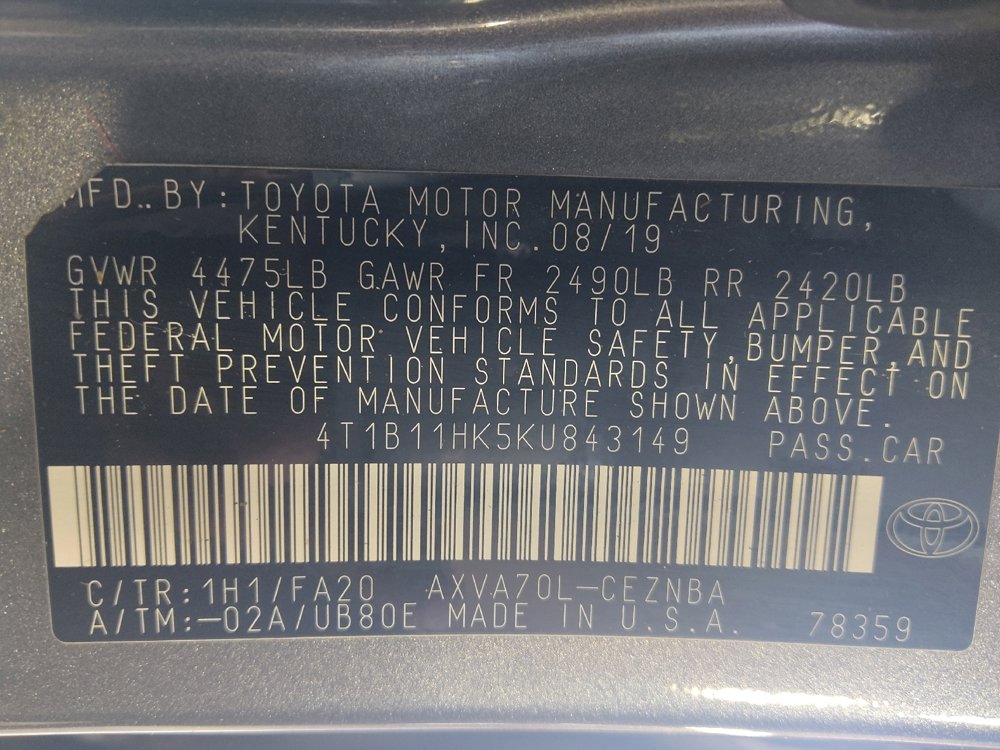 Used 2019 Toyota Camry LE FWD image 33