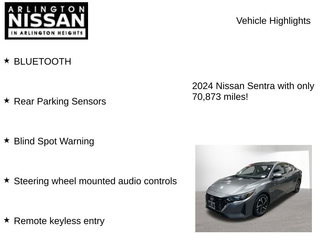 Certified 2024 Nissan Sentra SV FWD image 7
