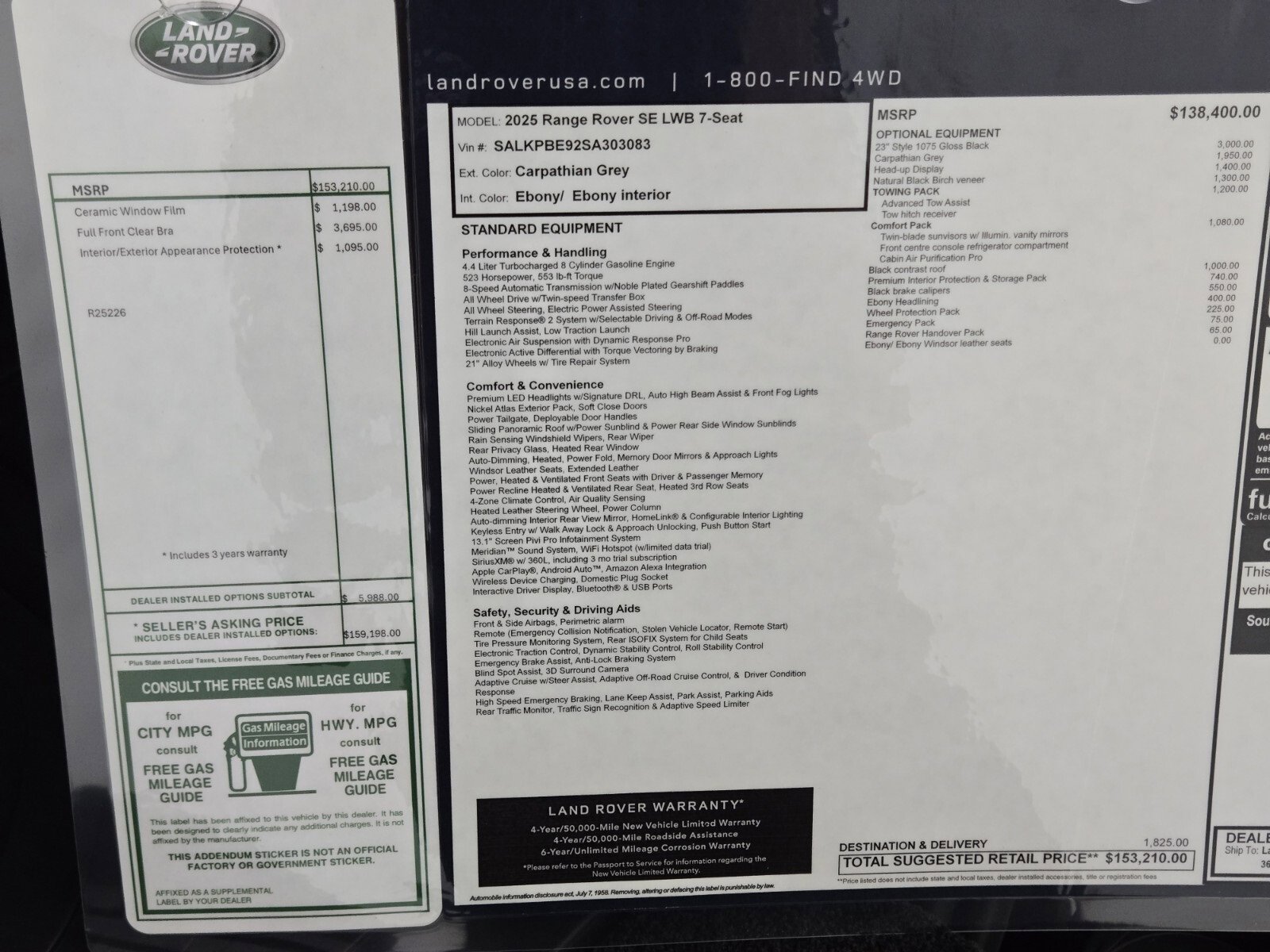 New 2025 Land Rover Range Rover Long Wheelbase SE image 33