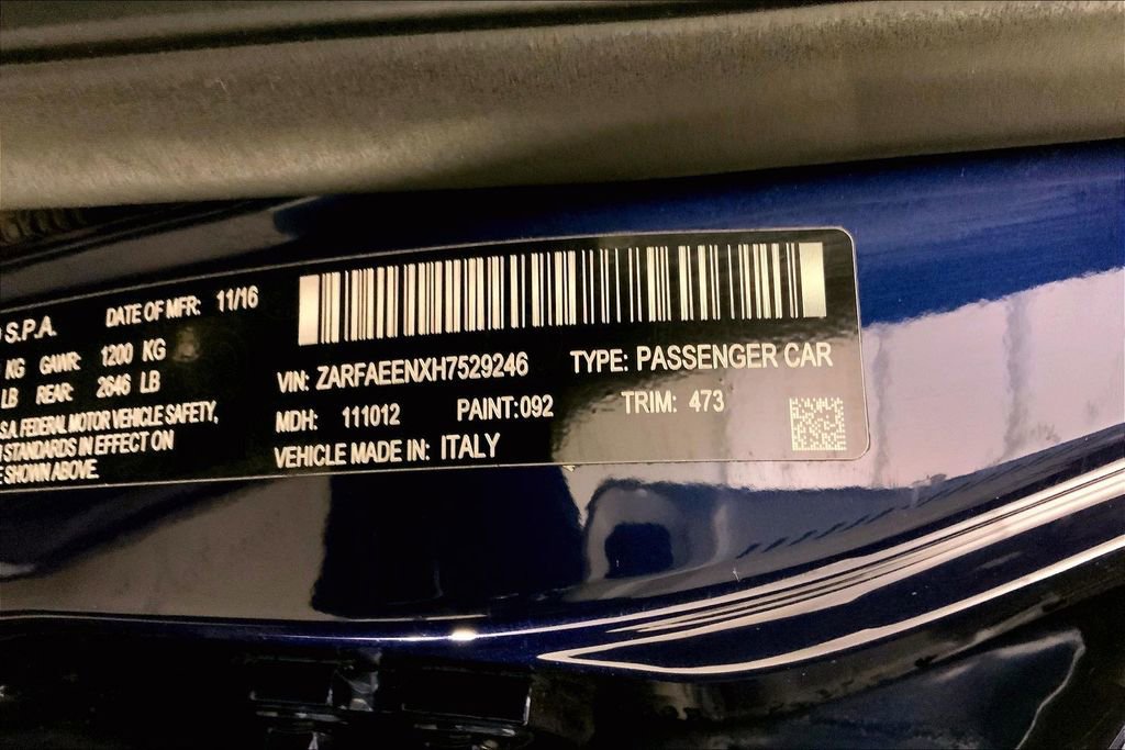 Used 2017 Alfa Romeo Giulia Ti w/ TI 19" Sport Package image 29