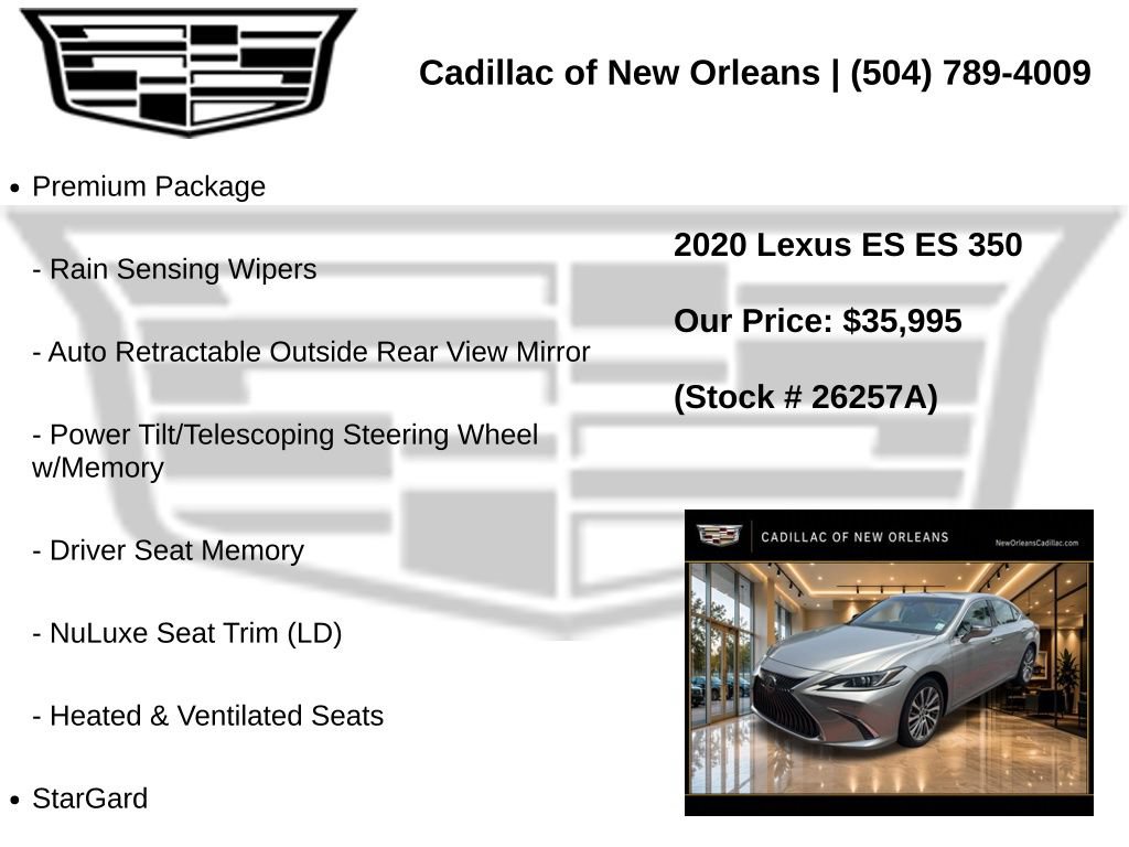 Used 2020 Lexus ES 350 w/ Premium Package FWD image 7