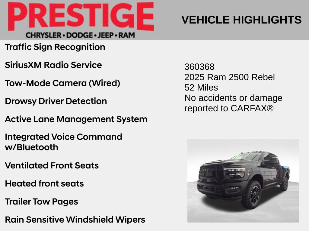 Used 2025 RAM 2500 Rebel w/ Rebel Level 2 Equipment Group AWD/4WD image 10