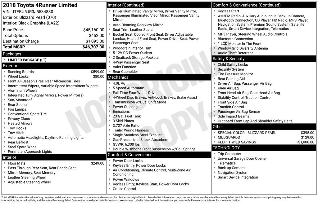 Used 2018 Toyota 4Runner Limited image 5