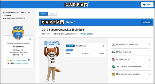Used 2019 Subaru Outback 2.5i Limited AWD/4WD video 1
