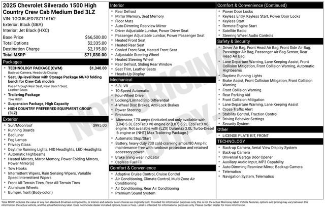 Certified 2025 Chevrolet Silverado 1500 High Country w/ Technology Package AWD/4WD image 15