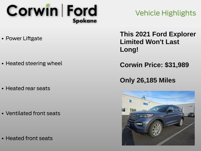 Used 2021 Ford Explorer Limited w/ Equipment Group 301A AWD/4WD image 12