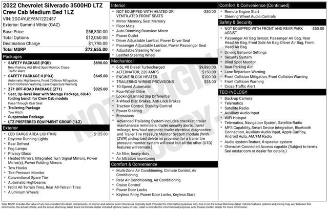 Certified 2022 Chevrolet Silverado 3500 LTZ w/ Safety Package AWD/4WD image 2